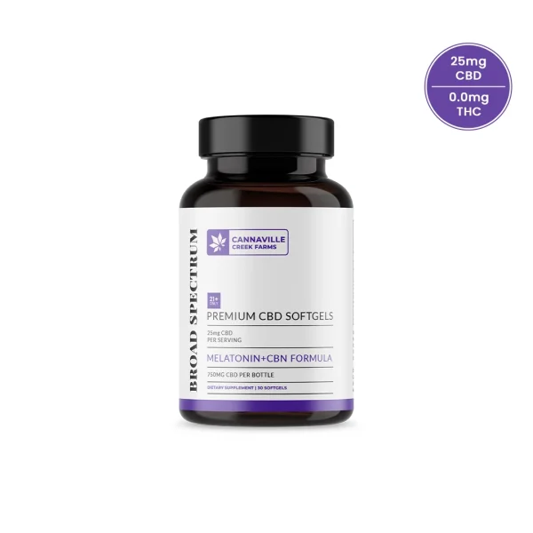 BROAD SPECTRUM CBD SOFTGELS WITH MELATONIN